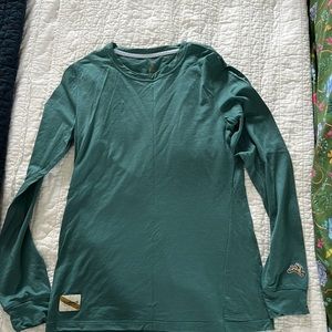 Tracksmith Women’s Harrier Long Sleeve sz S sea pine